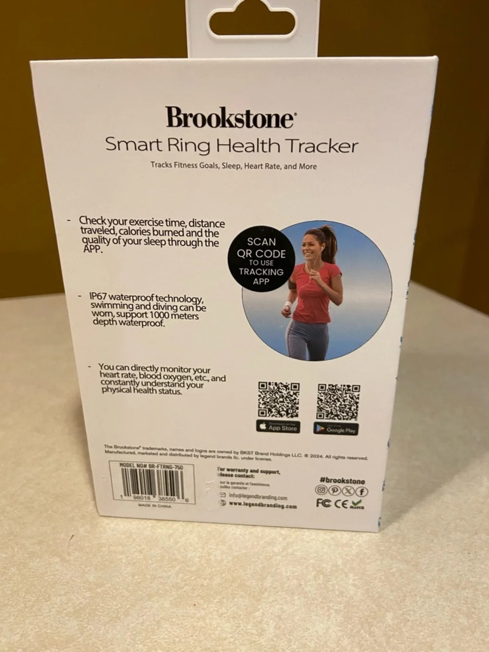 Brook stone smart ring health tracker size 10